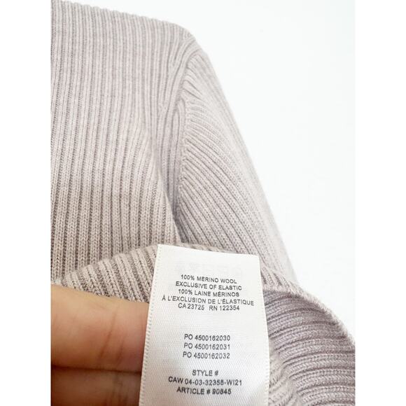 Aritzia Wilfred Rebecca Sweater Size Small Merino Wool Cropped Turtleneck Preppy - Picture 6 of 13
